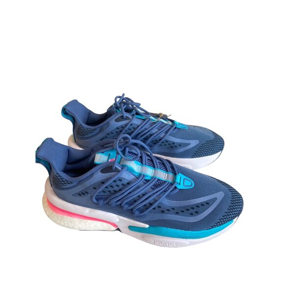 NWT Adidas AlphaBoost V1 Sneakers Women's 10 Crew Blue Lucid Pink - Picture 2 of 15